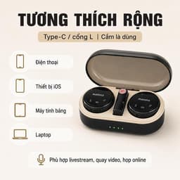 Bộ 2 Micro Thu Âm Cài Áo Remax K16 Li-ght-ning/ Type-c và 1 Micro k02/ K23 2