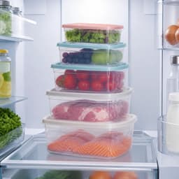 Bộ 5 Hộp Đựng Thực Phẩm Chữ Nhật Đa Sắc Việt Nhật 6516 - Hộp Nhựa Trữ Đông Tủ Lạnh An Toàn, Có Nắp Kín Khít Đa Dụng 3