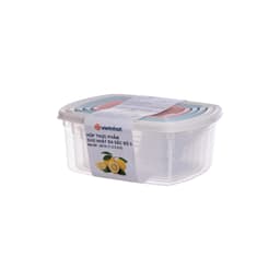 Bộ 5 Hộp Đựng Thực Phẩm Chữ Nhật Đa Sắc Việt Nhật 6516 - Hộp Nhựa Trữ Đông Tủ Lạnh An Toàn, Có Nắp Kín Khít Đa Dụng 4