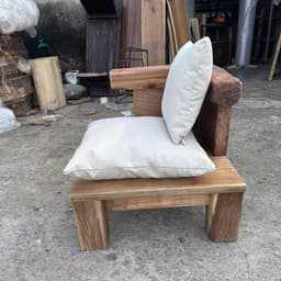 Ghế Đơn, Ghế Sofa Gỗ Tràm( Lắp Ráp Sẵn), Phong Cách Wabi Sabi Tự Nhiên Mộc Mạc 6