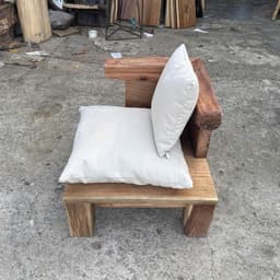 Ghế Đơn, Ghế Sofa Gỗ Tràm( Lắp Ráp Sẵn), Phong Cách Wabi Sabi Tự Nhiên Mộc Mạc 7