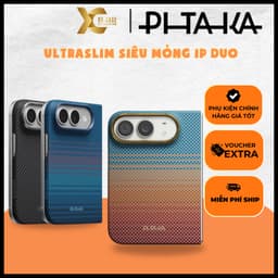 [Có iP DUO] Ốp PITAKA UltraSlim California Dream| Moonrise| Black Nút Control Bản Hở Viền – Siêu Phẩm Từ Sợi Aramid Dệt 1