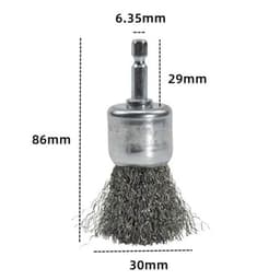 Bộ Chổi Đánh Gỉ 9 Chi Tiết Chân Lục Giác 1/4” Thép Carbon – Đánh Rỉ, Làm Sạch Kim Loại 6