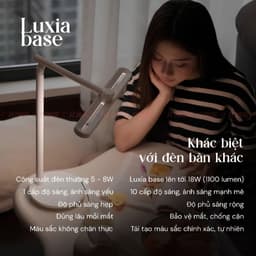 Đèn Bàn Làm Việc Bảo Vệ Mắt Kyvian Luxia Base by Velix 18W 1100 Lumen CRI 95 - 3 Nhiệt Độ Màu, Xoay 360 Độ 2