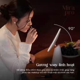 Đèn LED Gương Trang Điểm Kyvian Mira Pro 4.5W CRI 97 by Velix - 3 Sắc Độ Sáng, Pin Sạc 1800mAh, Xoay Linh Hoạt 5
