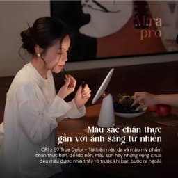 Đèn LED Gương Trang Điểm Kyvian Mira Pro 4.5W CRI 97 by Velix - 3 Sắc Độ Sáng, Pin Sạc 1800mAh, Xoay Linh Hoạt 2