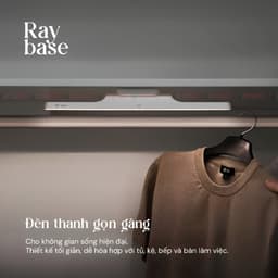 Đèn LED Thanh Không Dây Gắn Nam Châm Velix Ray Base 40cm 10W 410 Lumen - Pin Sạc 3000mAh, Xoay Góc Linh Hoạt 2