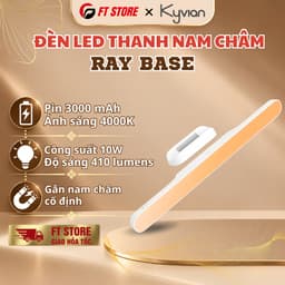 Đèn LED Thanh Không Dây Gắn Nam Châm Velix Ray Base 40cm 10W 410 Lumen - Pin Sạc 3000mAh, Xoay Góc Linh Hoạt 1