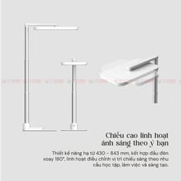 Đèn Bàn Làm Việc Bảo Vệ Mắt Kyvian Rise Max 21W 1100 Lumen CRI 97 - Chiều Cao 430-843mm, Cảm Biến Thông Minh by Velix 2