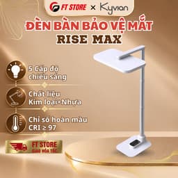 Đèn Bàn Làm Việc Bảo Vệ Mắt Kyvian Rise Max 21W 1100 Lumen CRI 97 - Chiều Cao 430-843mm, Cảm Biến Thông Minh by Velix 1