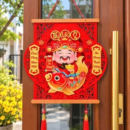 [TẾT2027]Lắc Đầu Thần Trang Trí Lễ Hội Treo Dây Chuyền Phong Cách Truyền Thống Mang Ý Nghĩa Phước Lành 9