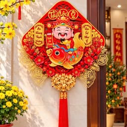 [TẾT2027]Lắc Đầu Thần Trang Trí Lễ Hội Treo Dây Chuyền Phong Cách Truyền Thống Mang Ý Nghĩa Phước Lành 7