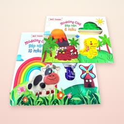 Vỉ 10 màu đất nặn ĐỨC THANH,để lâu không cứng, tái sử dụng, an toàn không dính tay, màu sắc sáng dành cho bé sáng tạo 2
