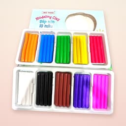 Vỉ 10 màu đất nặn ĐỨC THANH,để lâu không cứng, tái sử dụng, an toàn không dính tay, màu sắc sáng dành cho bé sáng tạo 4