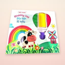Vỉ 10 màu đất nặn ĐỨC THANH,để lâu không cứng, tái sử dụng, an toàn không dính tay, màu sắc sáng dành cho bé sáng tạo 9