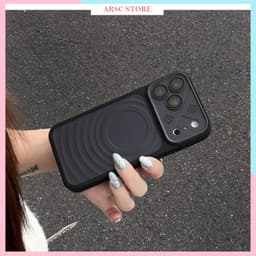 Ốp Lưng iphone Lưng Sóng Nhám 2 Màu Viền Silicon Hỗ  Trợ Từ Tính cho IPhone 11 12 13 14 15 16 17 18 Pro Max Plus Air 1
