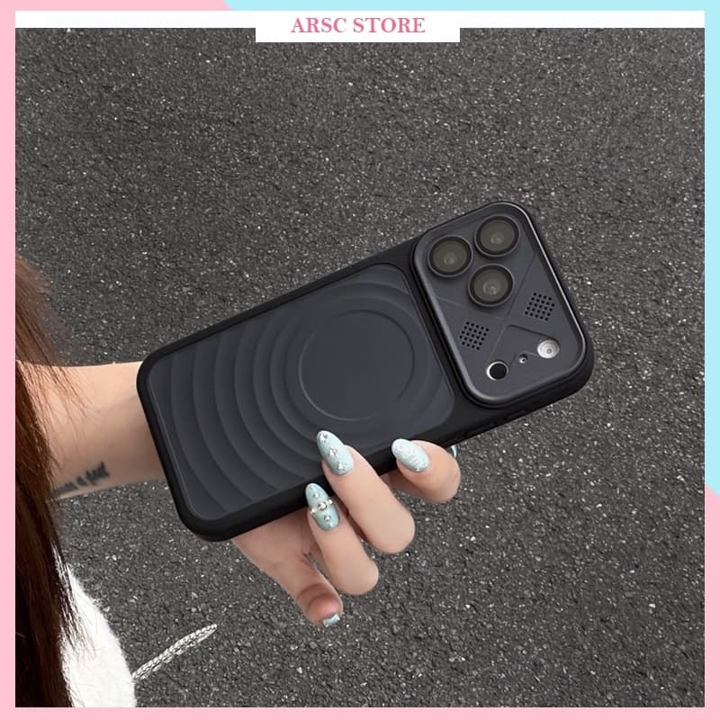 Ốp Lưng iphone Lưng Sóng Nhám 2 Màu Viền Silicon Hỗ  Trợ Từ Tính cho IPhone 11 12 13 14 15 16 17 18 Pro Max Plus Air