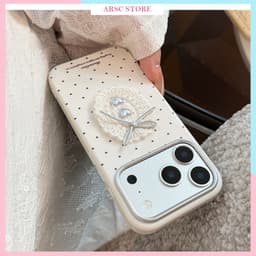 Ốp Lưng iPhone Ins Nơ Tim Chấm Bi Viền Mềm Cao Cấp Biến Hình 17PM Cho Iphone 11 12 13 14 15 16 17 18 Pro Max Plus Air 1