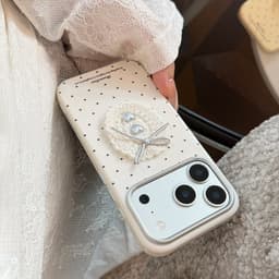 Ốp Lưng iPhone Ins Nơ Tim Chấm Bi Viền Mềm Cao Cấp Biến Hình 17PM Cho Iphone 11 12 13 14 15 16 17 18 Pro Max Plus Air 3
