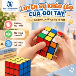 [Tặng Sách Hướng Dẫn Chơi] Rubik 3x3 Đồ Chơi Trí Tuệ Cho Bé Rèn Tư Duy Logic 1