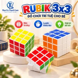 [Tặng Sách Hướng Dẫn Chơi] Rubik 3x3 Đồ Chơi Trí Tuệ Cho Bé Rèn Tư Duy Logic 2