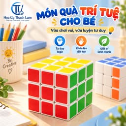 [Tặng Sách Hướng Dẫn Chơi] Rubik 3x3 Đồ Chơi Trí Tuệ Cho Bé Rèn Tư Duy Logic 3