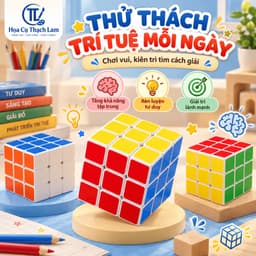 [Tặng Sách Hướng Dẫn Chơi] Rubik 3x3 Đồ Chơi Trí Tuệ Cho Bé Rèn Tư Duy Logic 5