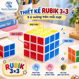 [Tặng Sách Hướng Dẫn Chơi] Rubik 3x3 Đồ Chơi Trí Tuệ Cho Bé Rèn Tư Duy Logic 8