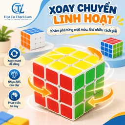 [Tặng Sách Hướng Dẫn Chơi] Rubik 3x3 Đồ Chơi Trí Tuệ Cho Bé Rèn Tư Duy Logic 7