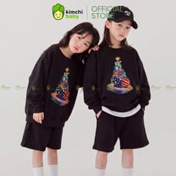 [10-29KG] Áo Nỉ Giáng Sinh Cho Bé Trai Kimchibaby Vải Nỉ 2 Da Cao Cấp Dày Mịn Ấm, Áo Sweater Thu Đông Noel AN602 5