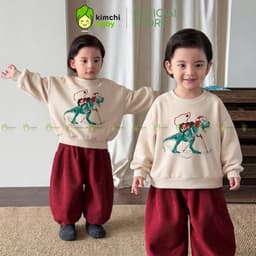 [10-29KG] Áo Nỉ Giáng Sinh Cho Bé Trai Kimchibaby Vải Nỉ 2 Da Cao Cấp Dày Mịn Ấm, Áo Sweater Thu Đông Noel AN602 7