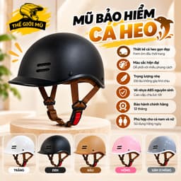 Mũ bảo hiểm cá heo nhiều màu Thế Giới Mũ, form ôm đầu, chính hãng CAMRY 1