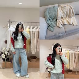𝟏𝟒𝐚𝐦.𝐬𝐭𝐮𝐝𝐢𝐨 | Áo Len Nữ ERUME Cổ Tròn Dệt Kim Vặn Thừng Sợi Dày Dặn Phong Cách Hàn Quốc Mặc Thu Đông Thanh Lịch 2