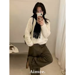 𝟏𝟒𝐚𝐦.𝐬𝐭𝐮𝐝𝐢𝐨 | Áo Len Nữ ERUME Cổ Tròn Dệt Kim Vặn Thừng Sợi Dày Dặn Phong Cách Hàn Quốc Mặc Thu Đông Thanh Lịch 6