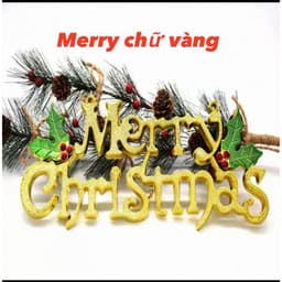 Bảng chữ Merry và Banner treo đồ trang trí giáng sinh thêm lung linh 4