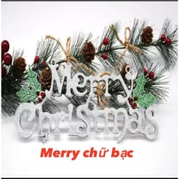 Bảng chữ Merry và Banner treo đồ trang trí giáng sinh thêm lung linh 5