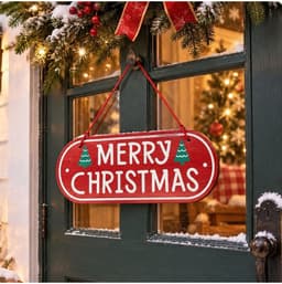 Bảng chữ Merry và Banner treo đồ trang trí giáng sinh thêm lung linh 1