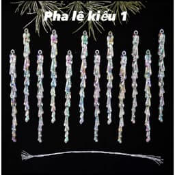 Phụ kiện pha lê đồ trang trí giáng sinh Size 10-15cm lung linh 6