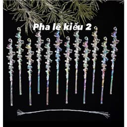 Phụ kiện pha lê đồ trang trí giáng sinh Size 10-15cm lung linh 7