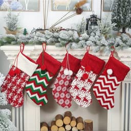 Tất Len thủ công Size 40cm đồ trang trí cây thông noel rực rỡ giáng sinh 2