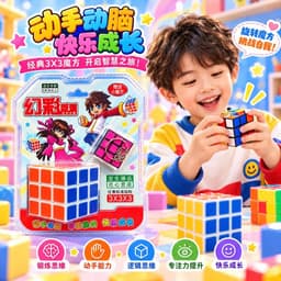 Rubik 3x3 - Khối Lập Phương Xoay 3 Tầng Nhiều Màu, Đồ Chơi Trí Tuệ Rèn Luyện Tư Duy Cho Bé 9