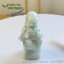[Nông Trại Cẩm Thạch] Tượng Ngọc Mini Cẩm Thạch Phỉ Thúy May Mắn Tự Nhiên Type A Kèm kiểm định 7