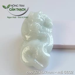 [Nông Trại Cẩm Thạch] Tượng Ngọc Mini Cẩm Thạch Phỉ Thúy May Mắn Tự Nhiên Type A Kèm kiểm định 2