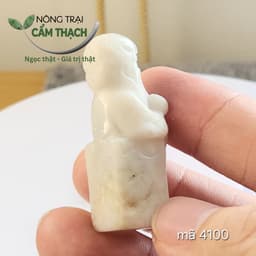 [Nông Trại Cẩm Thạch] Tượng Ngọc Mini Cẩm Thạch Phỉ Thúy May Mắn Tự Nhiên Type A Kèm kiểm định 8