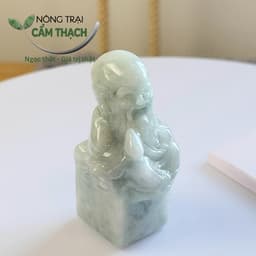 [Nông Trại Cẩm Thạch] Tượng Ngọc Mini Cẩm Thạch Phỉ Thúy May Mắn Tự Nhiên Type A Kèm kiểm định 9