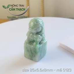 [Nông Trại Cẩm Thạch] Tượng Ngọc Mini Cẩm Thạch Phỉ Thúy May Mắn Tự Nhiên Type A Kèm kiểm định 1