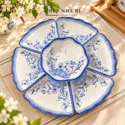 [ BepNhaRi ] Bộ Mặt Trời Họa Tiết Hoa Sen Xanh – Vẻ Đẹp Truyền Thống, Tinh Tế Cho Không Gian Thờ Cúng 4