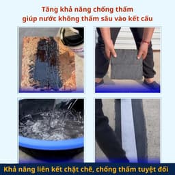 [2KG] Sơn Chống Thấm Bitum SIRA P500 – Chống Thấm Mái Tôn, Sàn Mái, Máng Xối, Tường Và Bể Xi Măng – Tặng Chổi 6