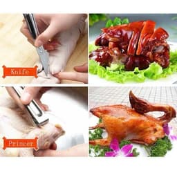 Dụng cụ nhổ lông gà vịt móng giò heo 2 trong 1 Inox - 5 pcs 5