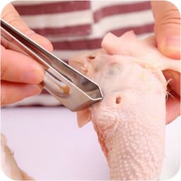 Dụng cụ nhổ lông gà vịt móng giò heo 2 trong 1 Inox - 5 pcs 1